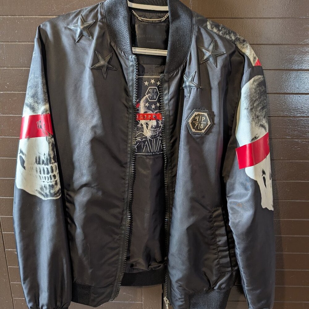 Philipp Plein skull and star bomber Jacket